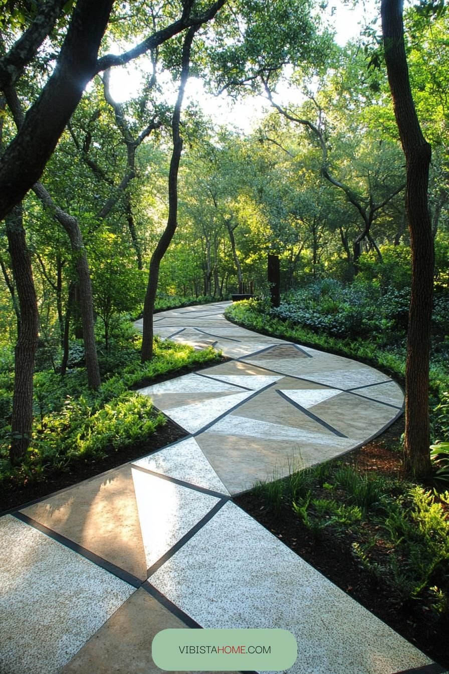 Garden Pathways With Geometric Shapes - photo 4