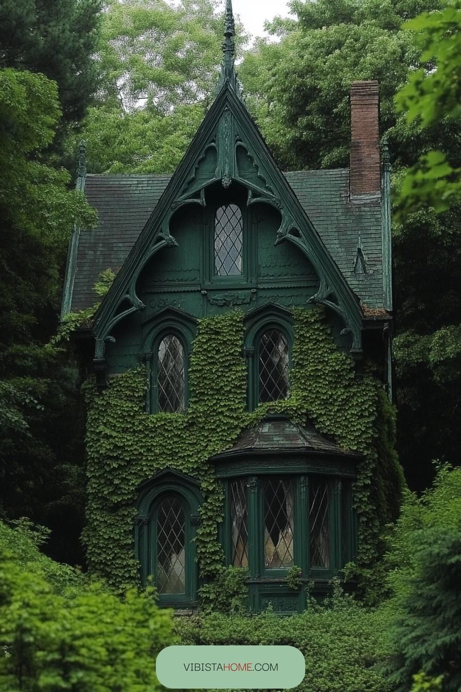 Gothic Getaway Cloaked in Ivy