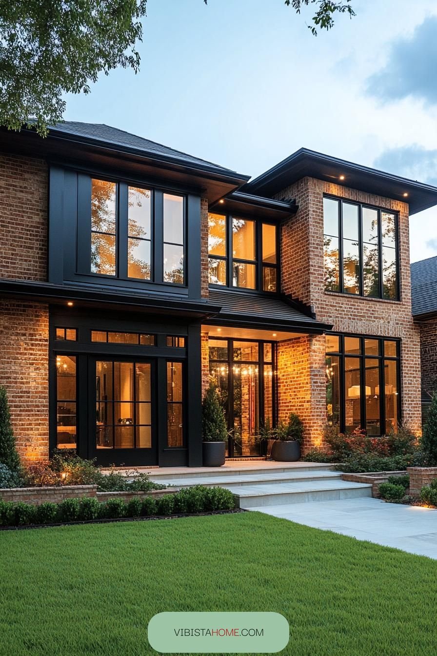 Evening Glow on a Brick Sanctuary