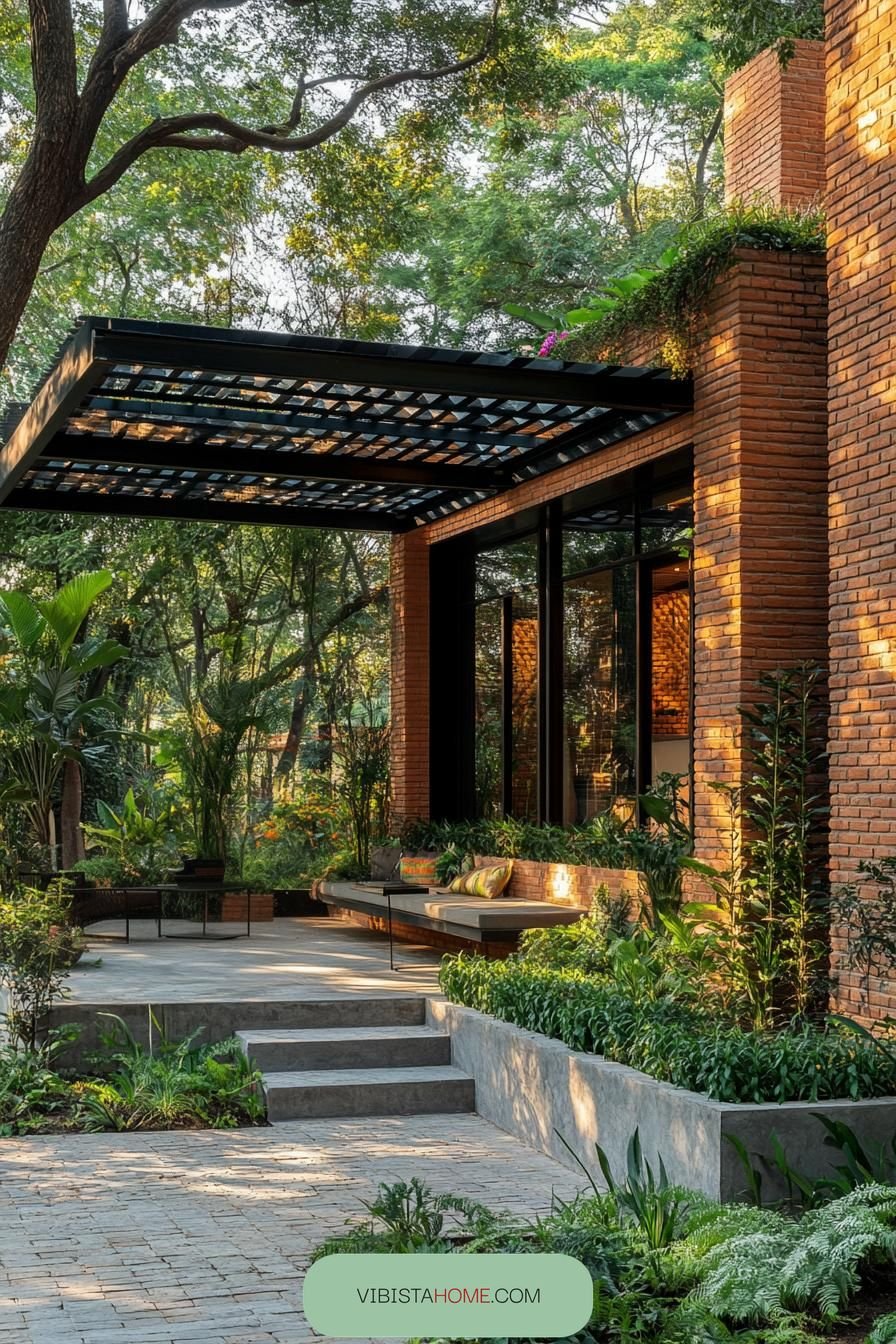 Leafy Embrace for a Brick Haven