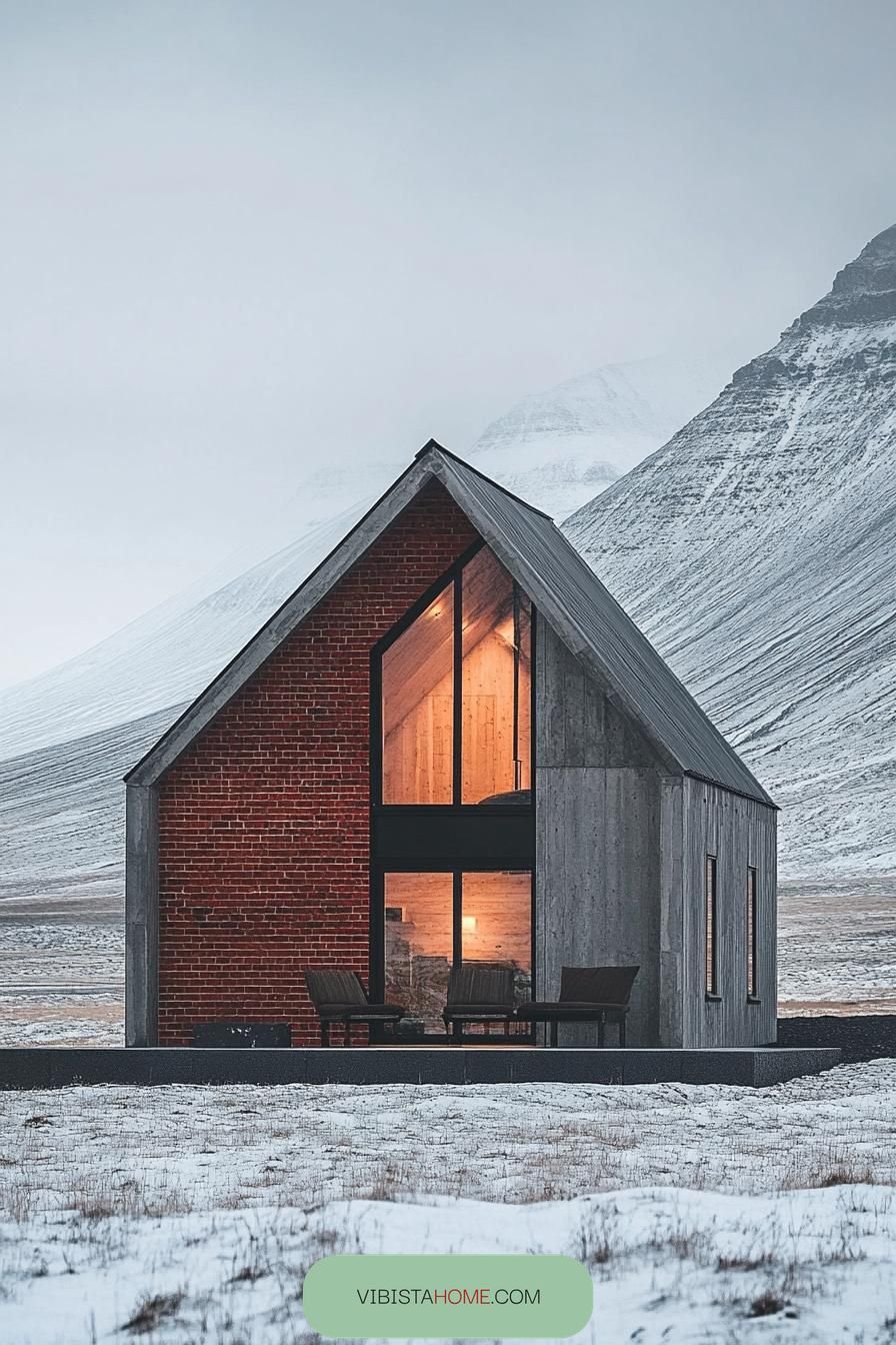 Brick-Twisted Mountain Cabin