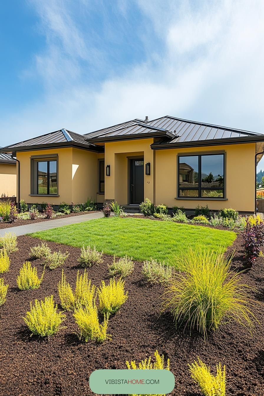 Single-Story House with Modern Flair