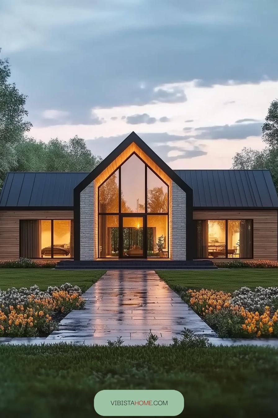 Warm Glow in a Modern One-Story Home