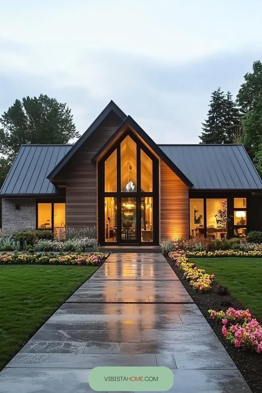 Glowing One-Story Home Design