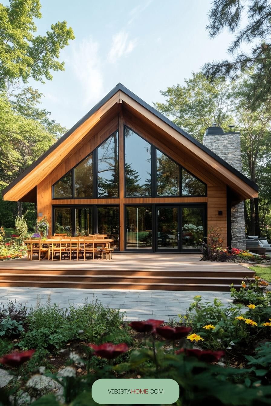 A-Frame Retreat: Nature's Geometric Gem