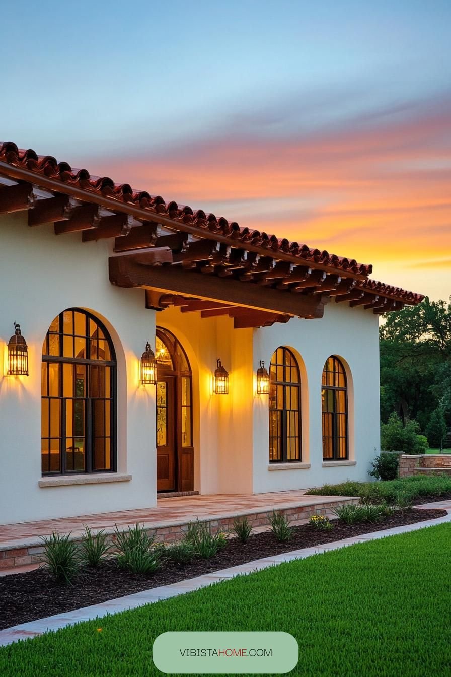 Sunset Symphony at a Modern Bungalow