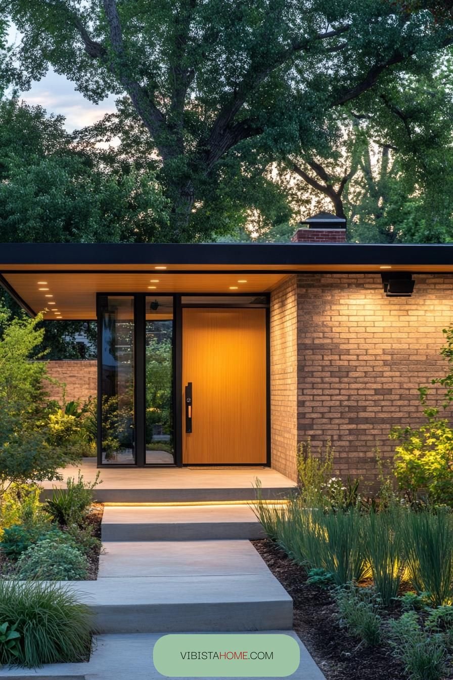 Modern Bungalow Serenade at Illuminated Dusk