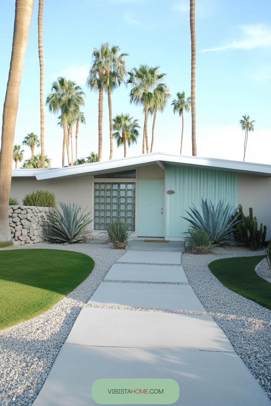 Desert Bliss Behind an Aqua Doorway