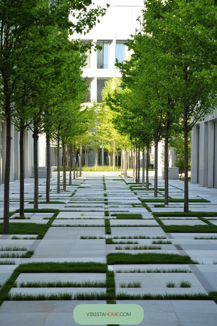 Geometric Tree Symphony Courtyard