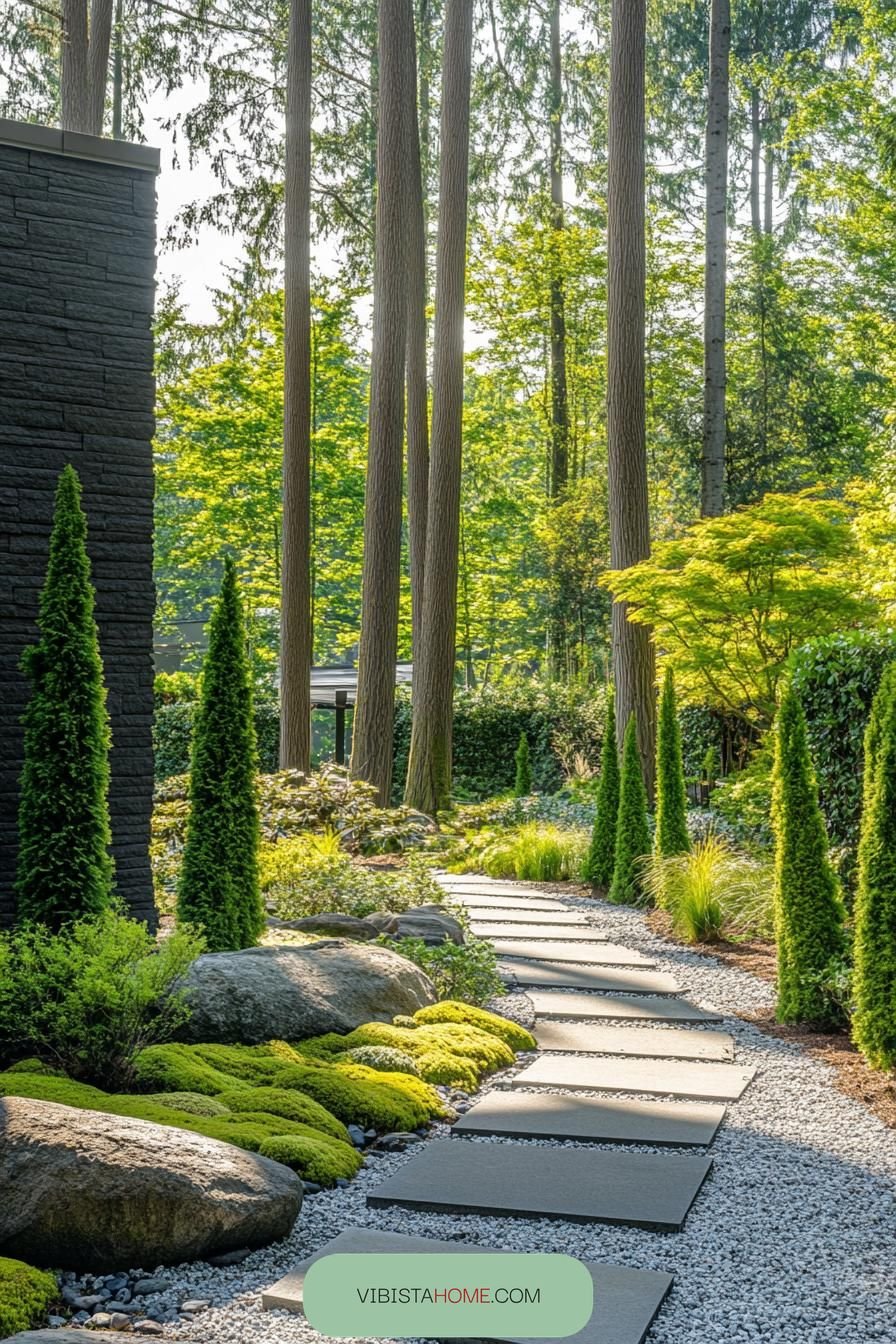 Hidden Tree-Lined Tranquil Pathway