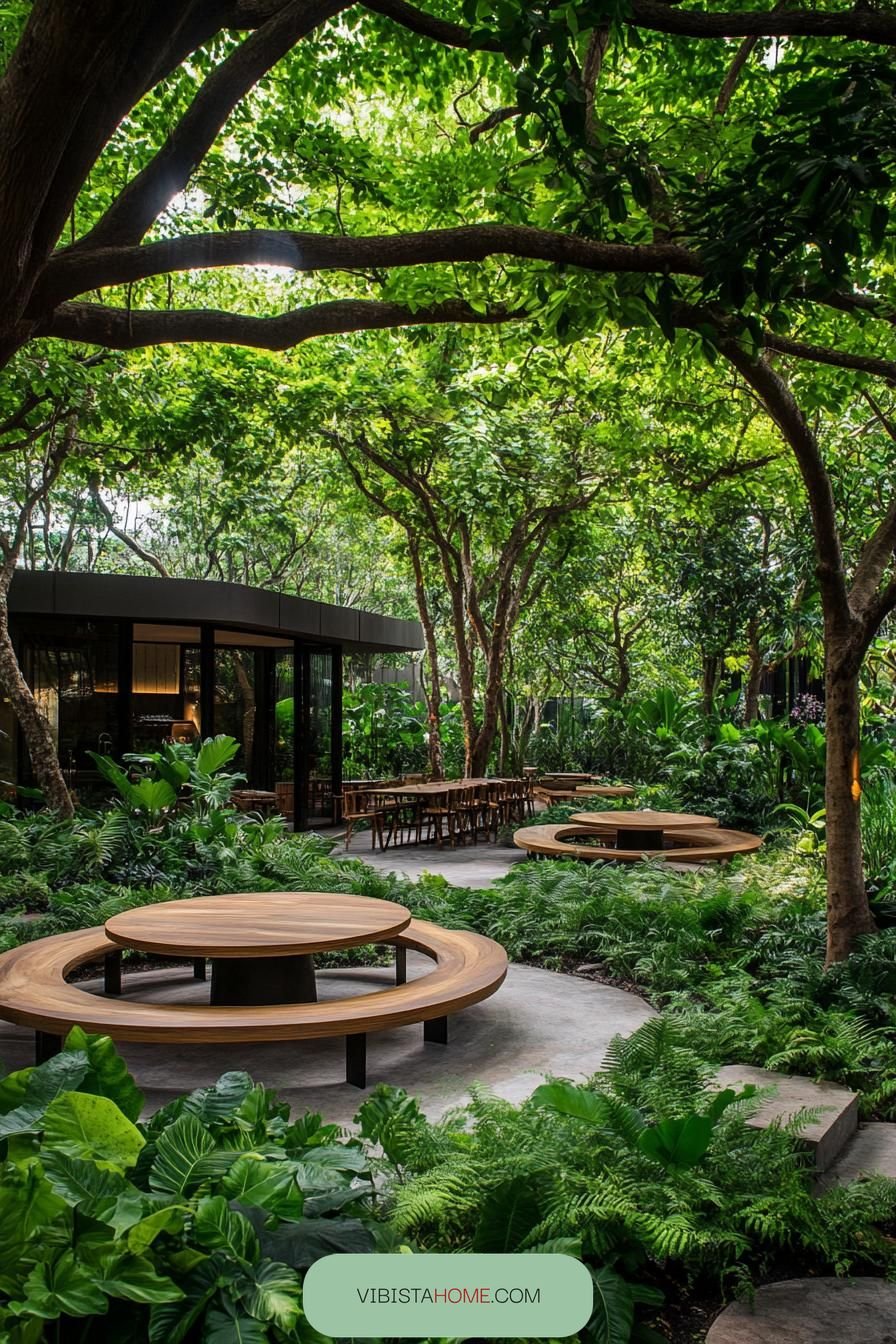 Circular Nook Among Green Giants