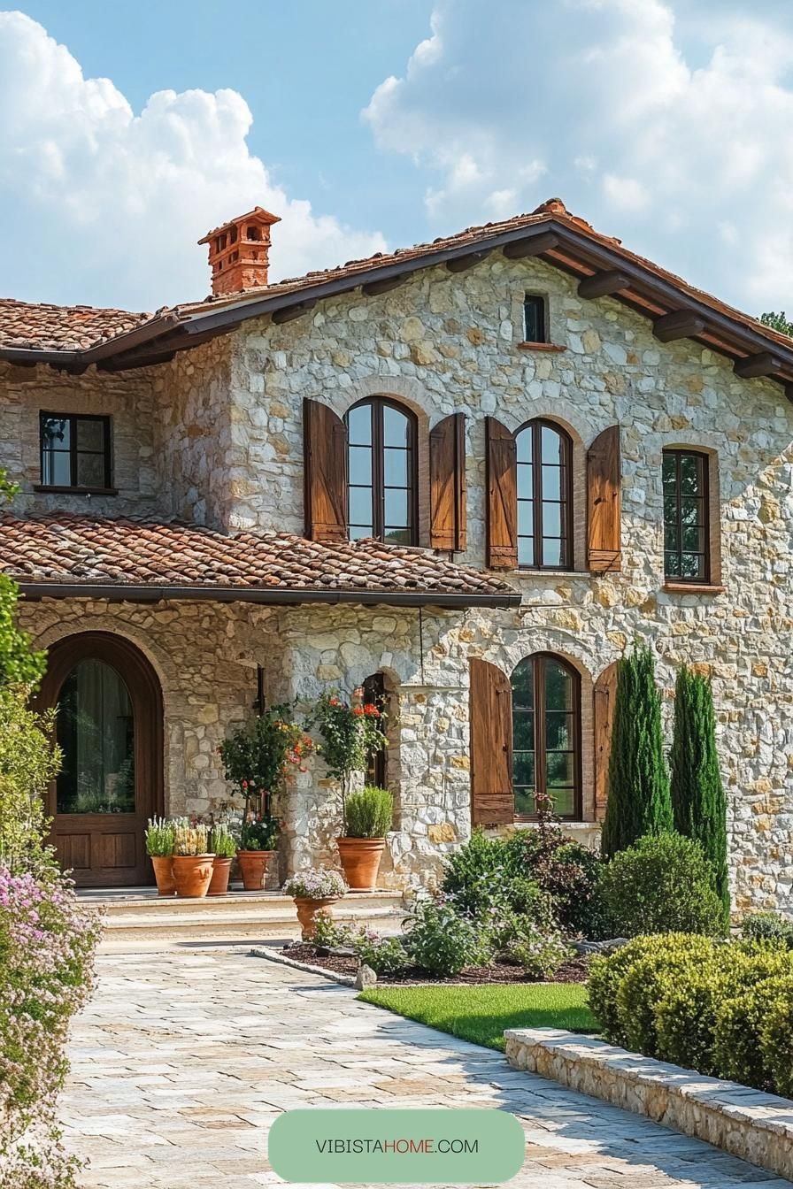 Stone Farmhouse Under Tuscan Sun