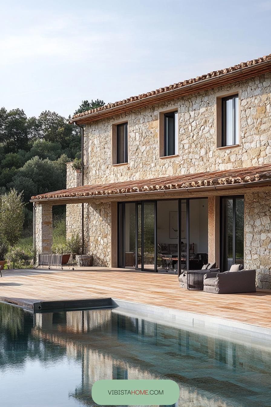 Serene Splash in a Stone Oasis