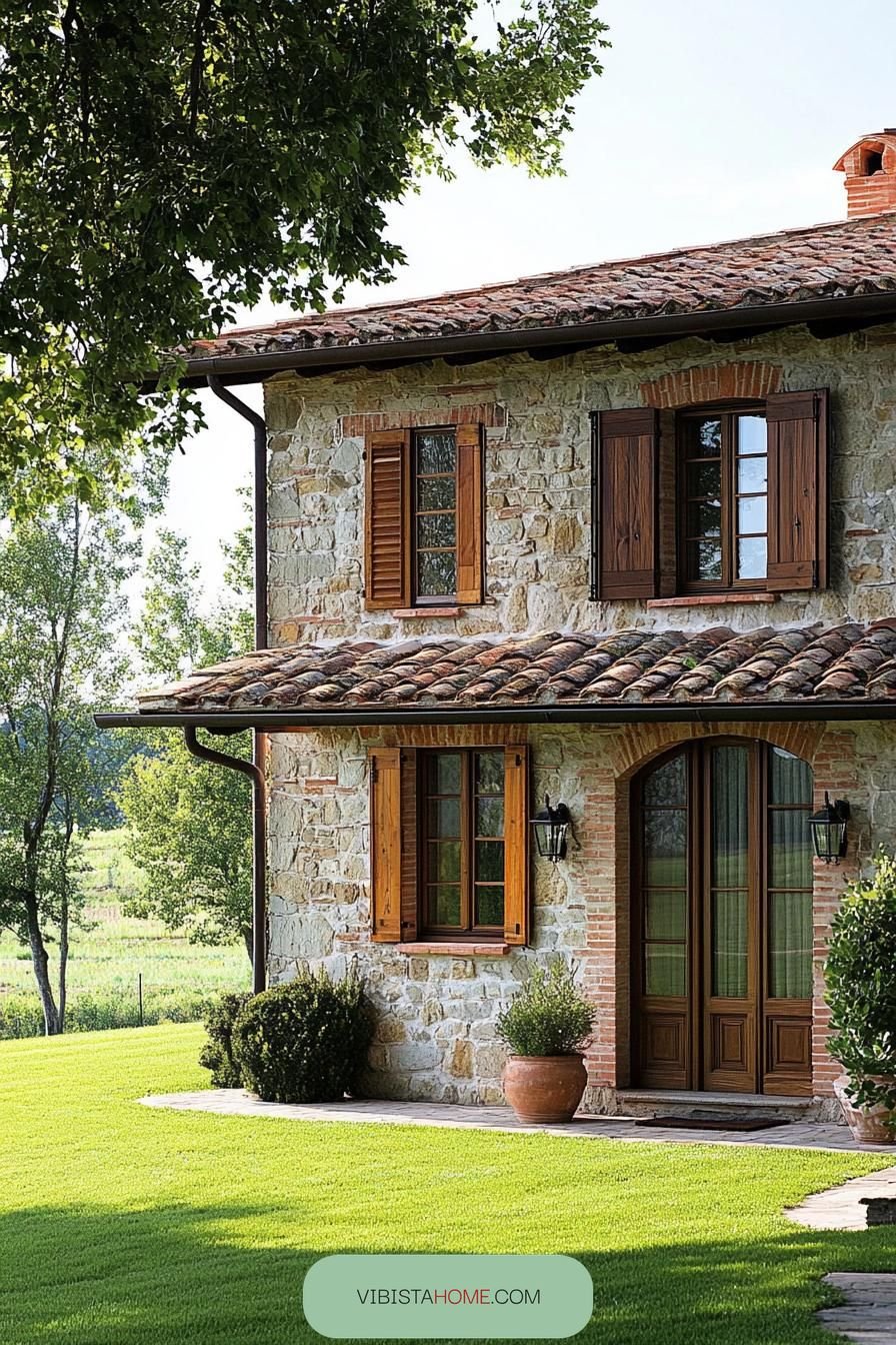 Olive-Fringed Rustic Farmhouse Charm