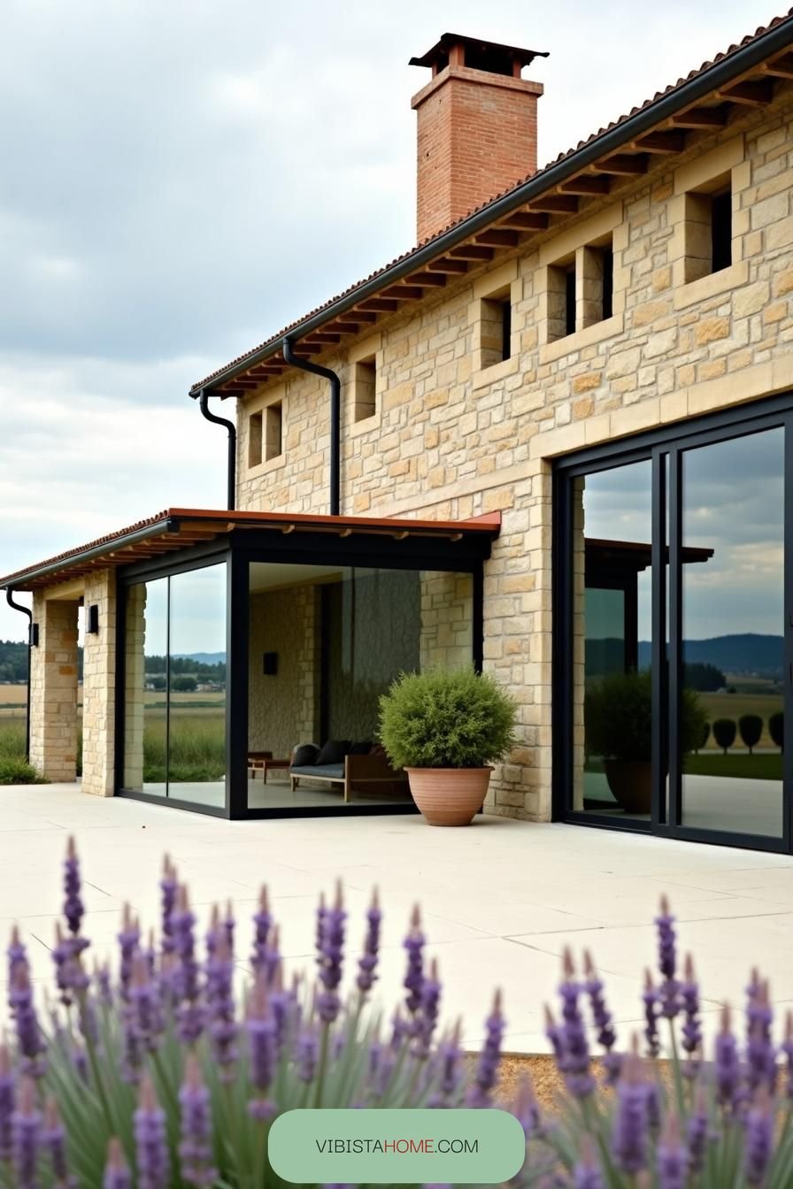 Stone Dreamhouse Among Lavender
