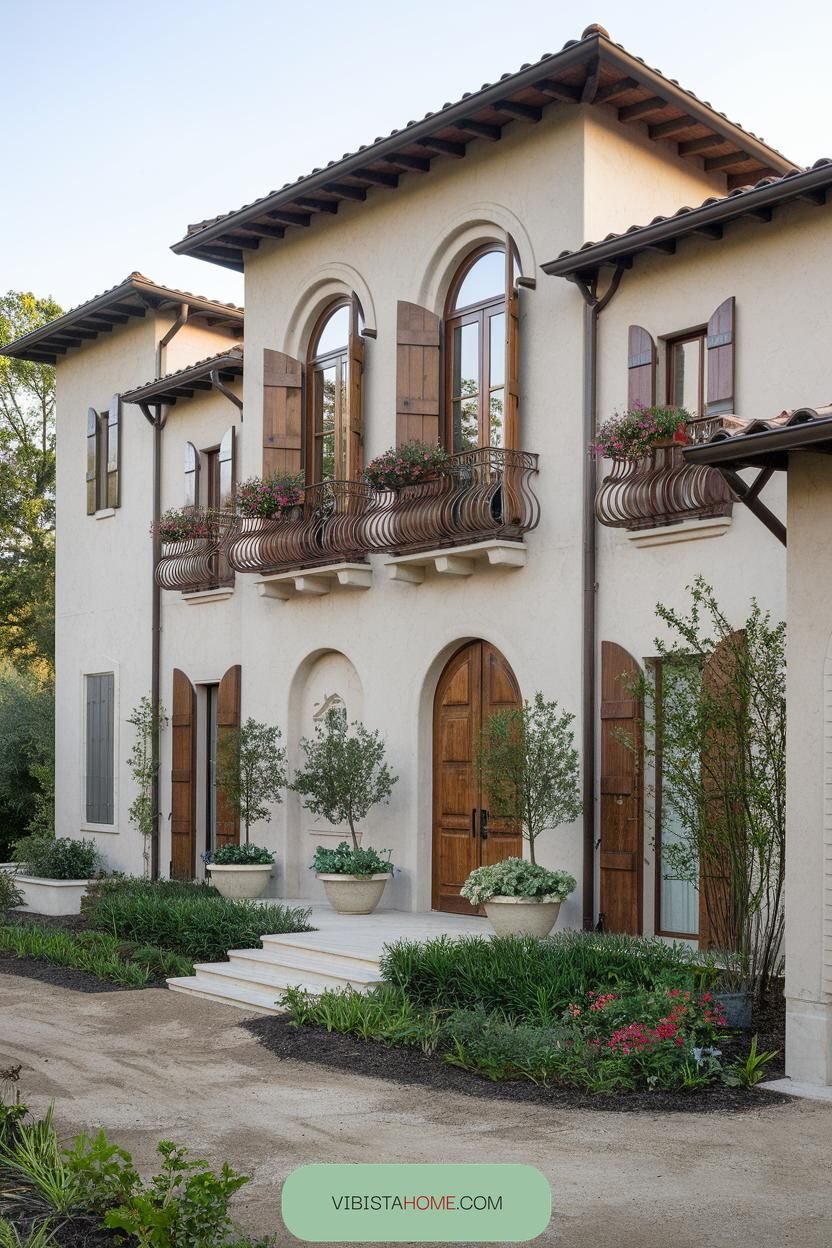 Italian Villa Where Shutters Catch Sun