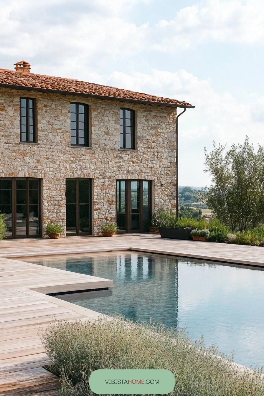Serene Tuscan Villa with a Splash