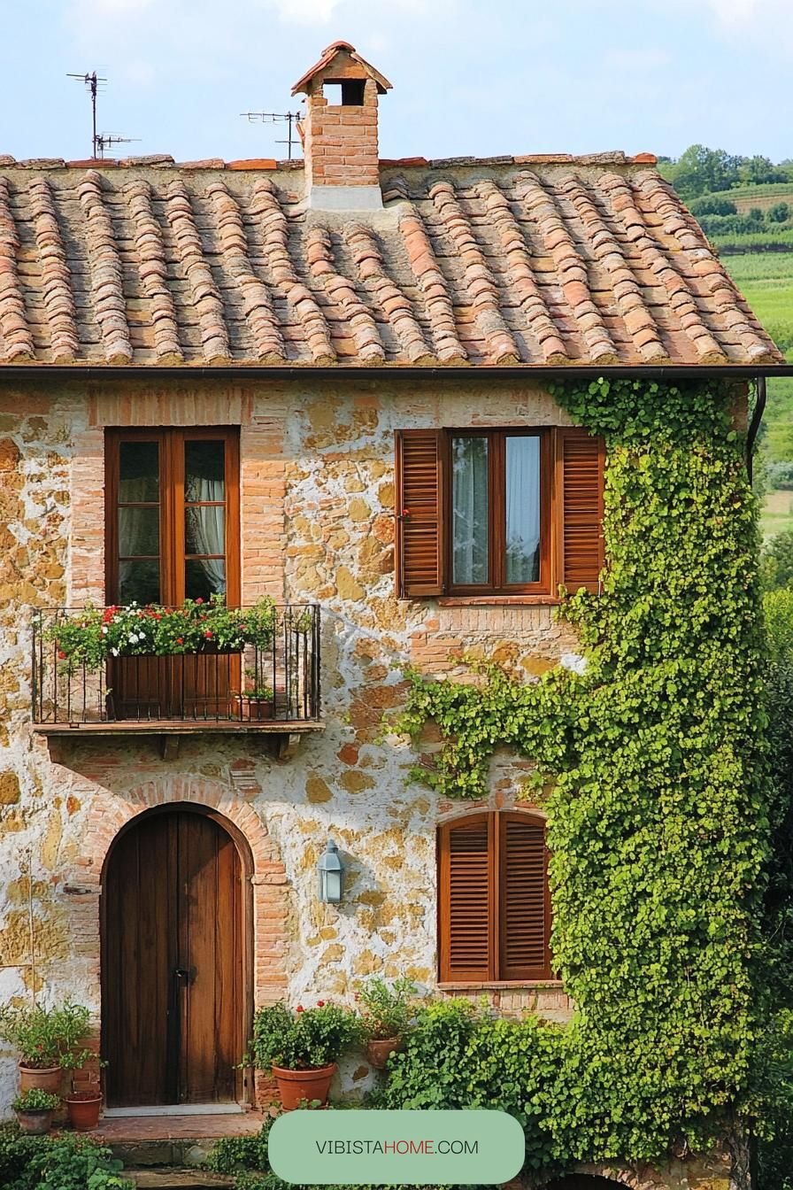 Vine-Cuddled Cottage in the Sun