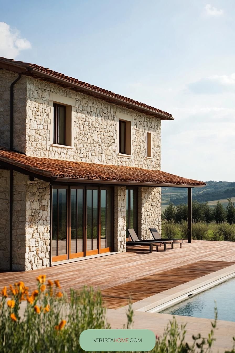 Sunset Bliss Within Stone Walls