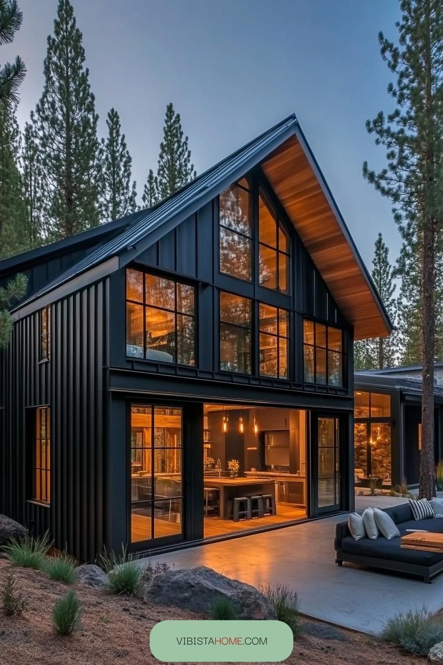 52) Scandinavian Modern Home Among the Trees