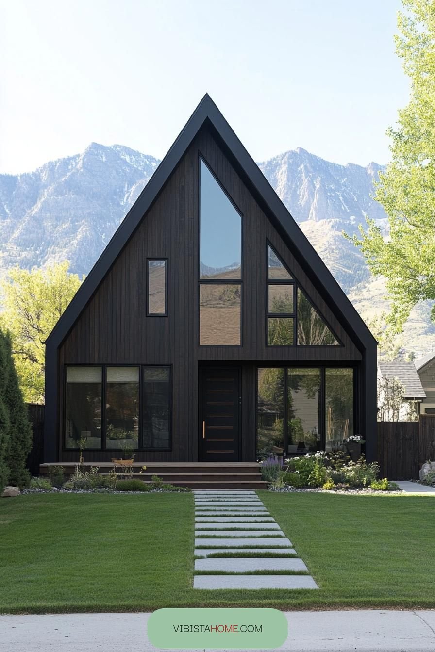 17) Scandinavian Modern A-Frame Elegance
