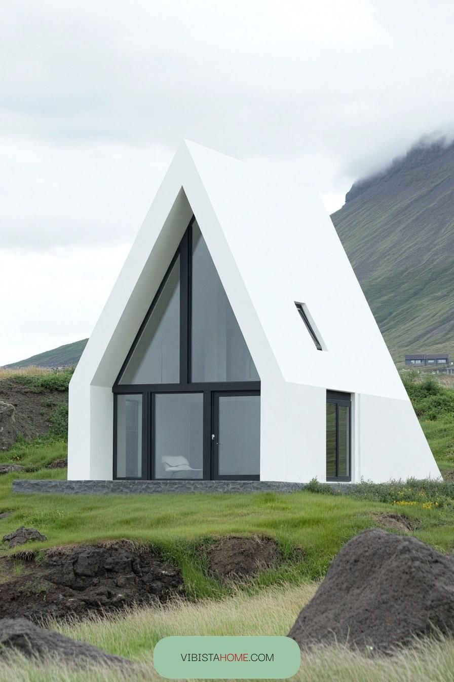 36) A-Frame Delight in Scandinavian Modern Style