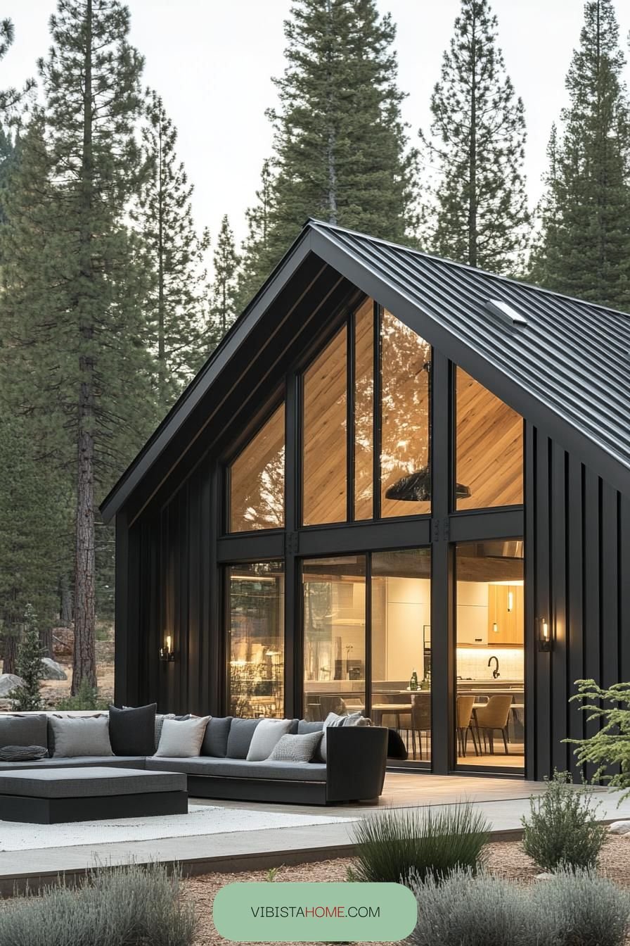 50) Nordic Modern Retreat Among the Trees
