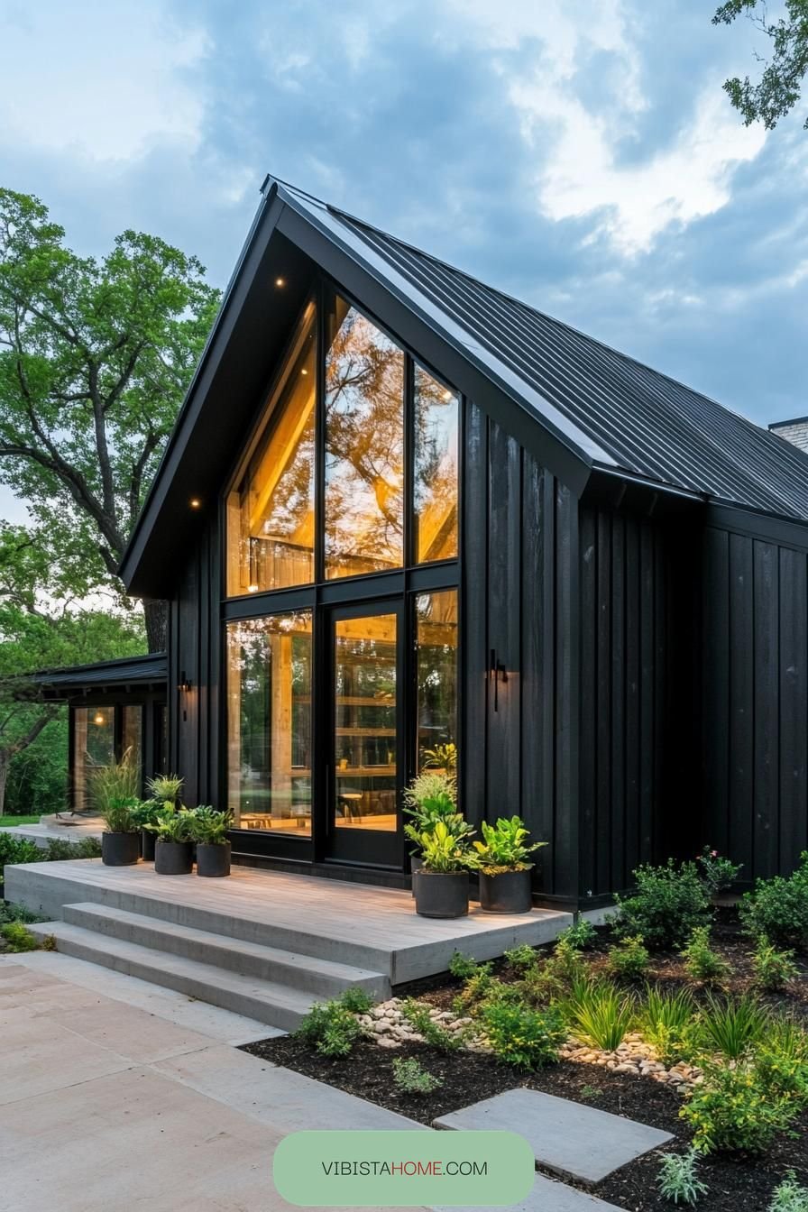 31) Dark Twist on a Scandinavian Modern Retreat