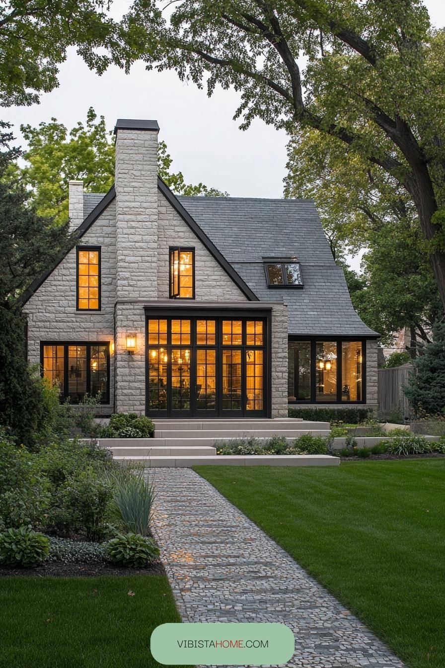 Luminescent Charm Chic Stone Cottage