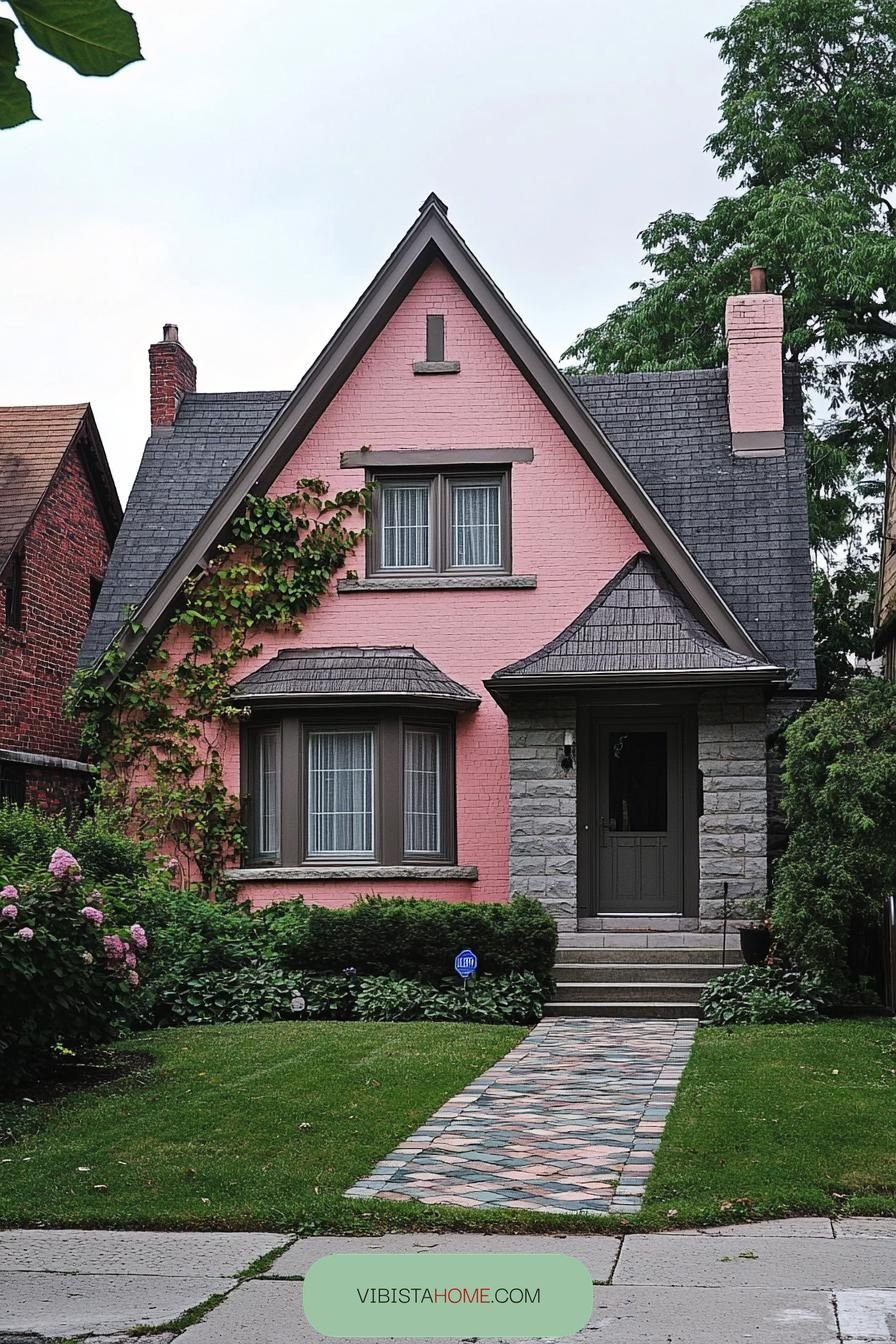 Pink Cottage with a Playful Twist
