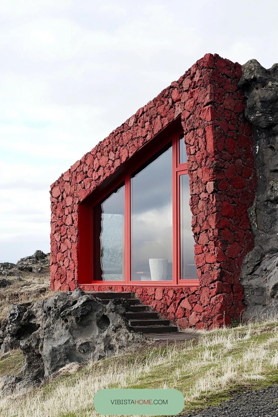 Dramatic Edge Crimson Stone Retreat