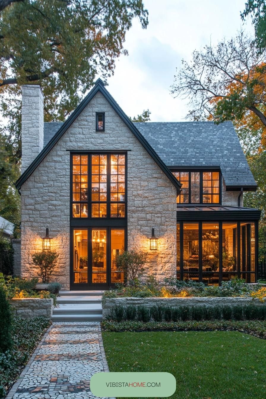 Mosaic Greeting Stone Chateau