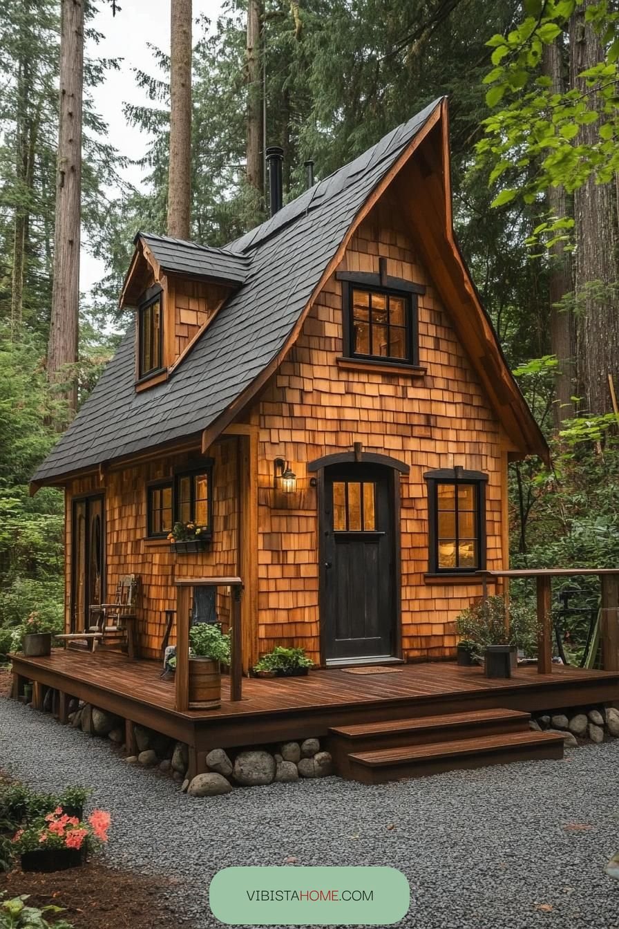Gabled Wood Cabin Retreat, Quirky
