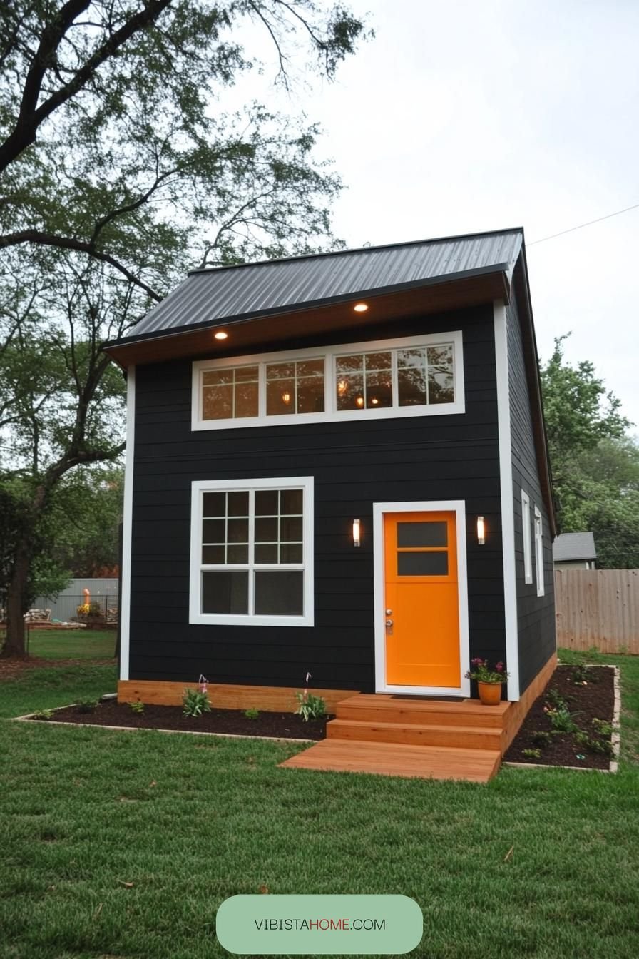 Orange Pop on a Bold Black Box