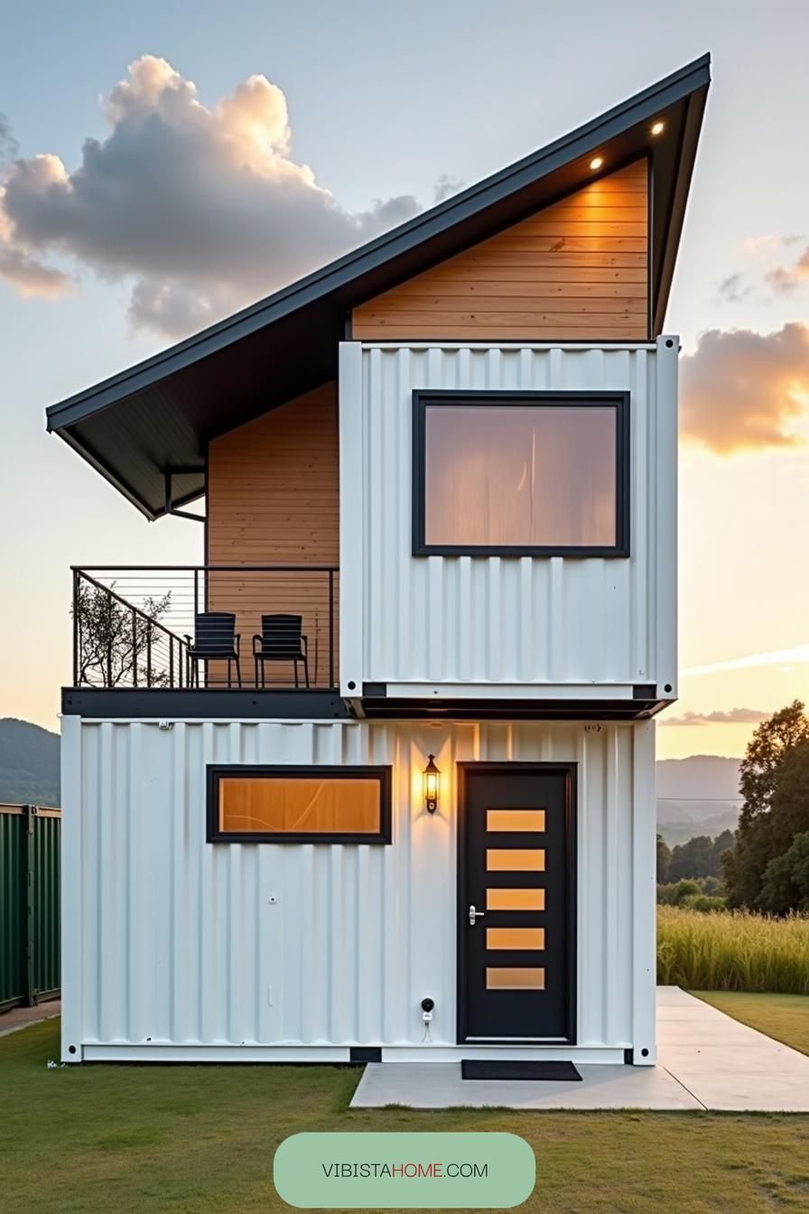 Container Hideaway with Geometric Lines