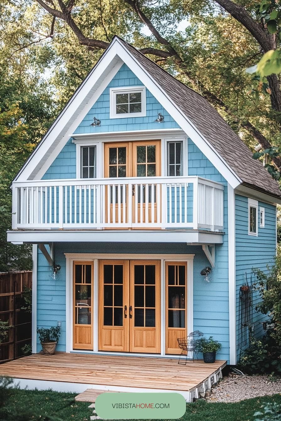 Peek-a-Boo Balcony on an Aqua Abode