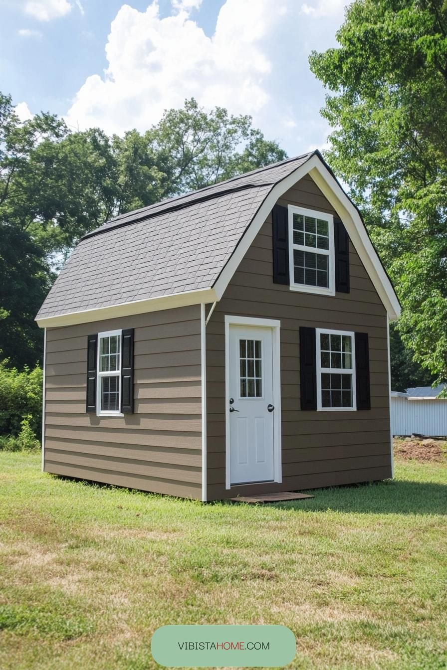 Gambrel-Roofed Abode, Quaint Style