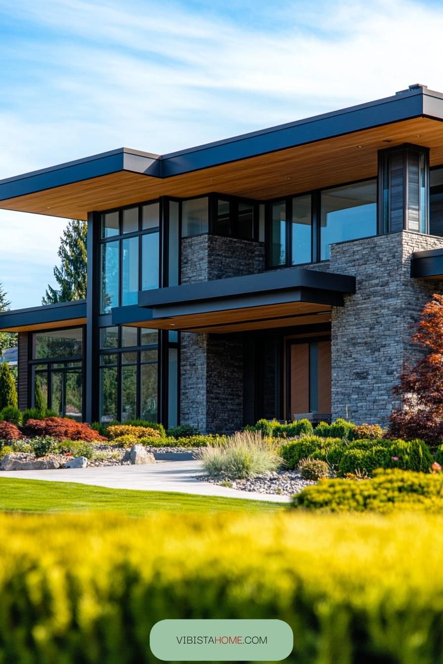 Contemporary Haven Surrounded by Greenery