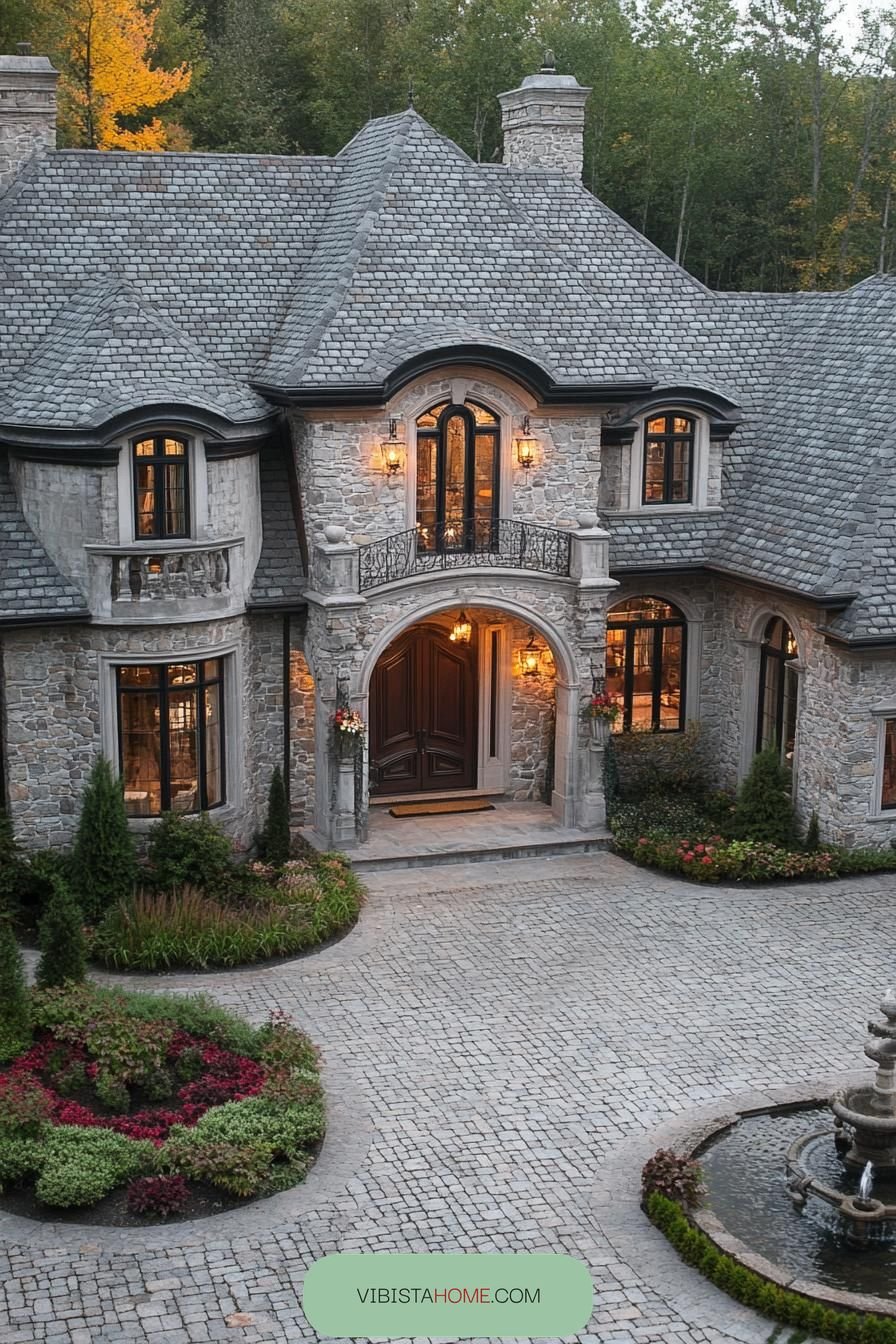 Curved Charm in Stone Majesty