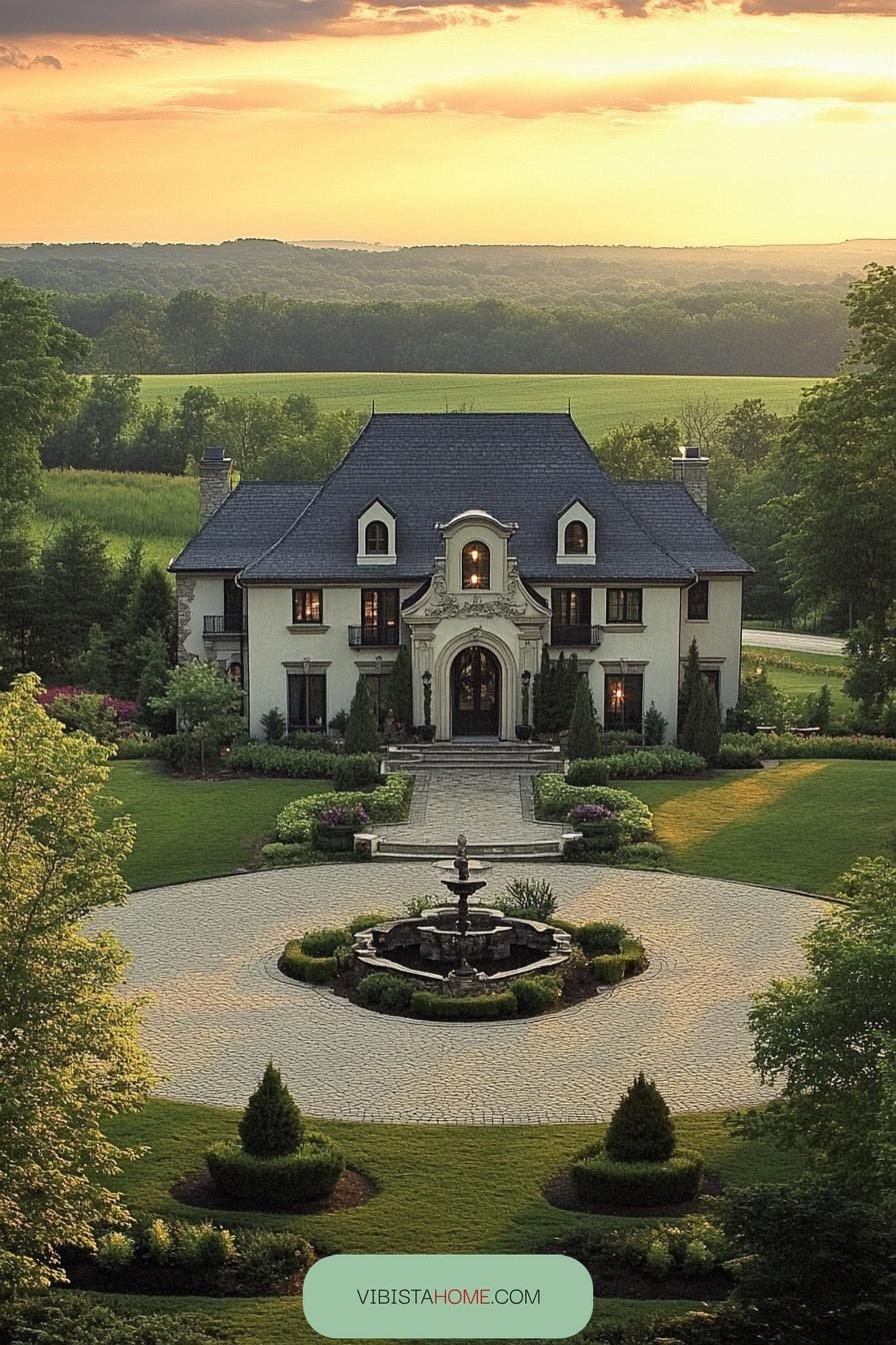 Morning Light on a Majestic Manor
