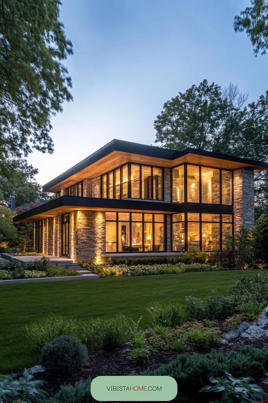 Woodland Retreat Wrapped in Glass
