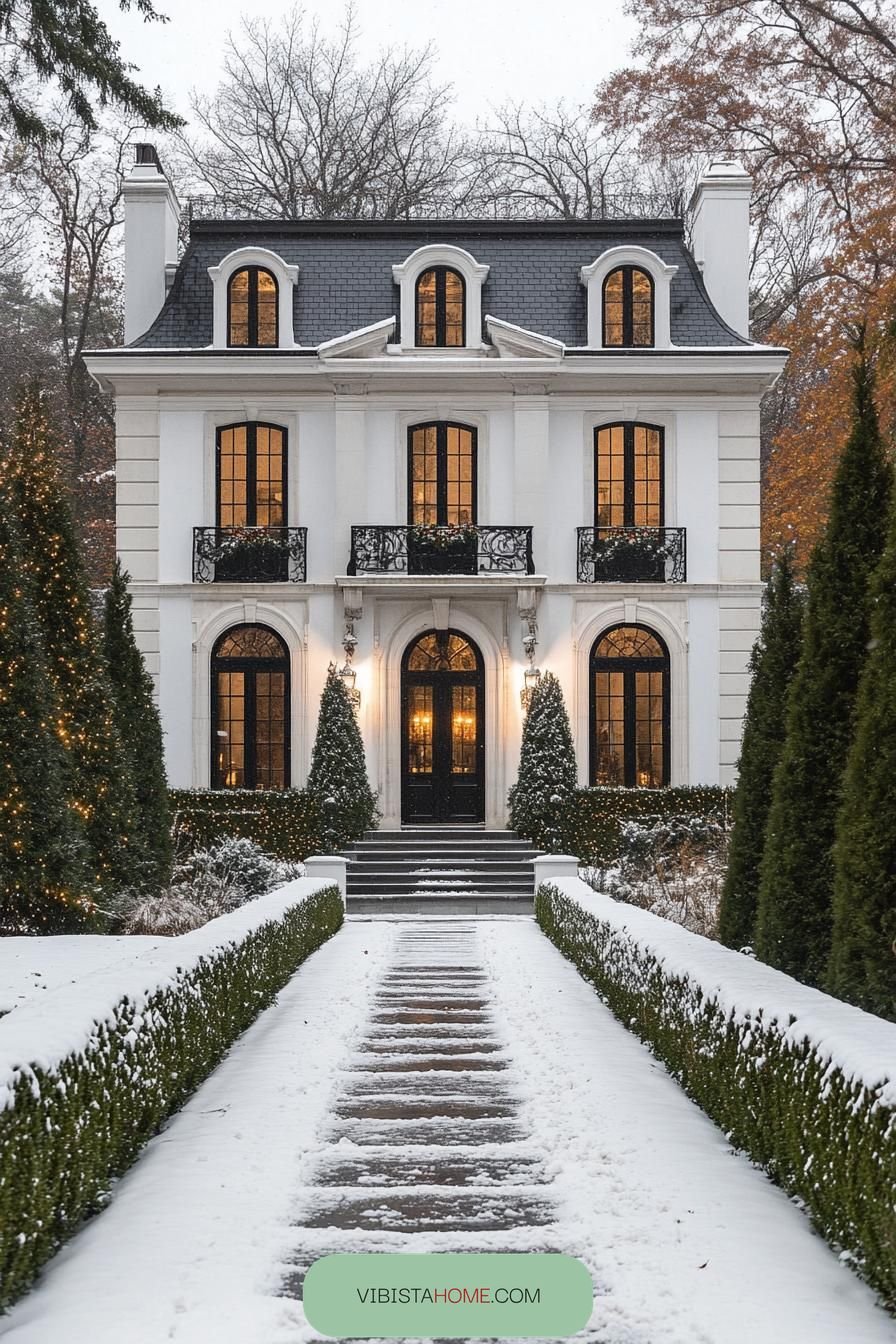 Chateau in a Winter Wonderland