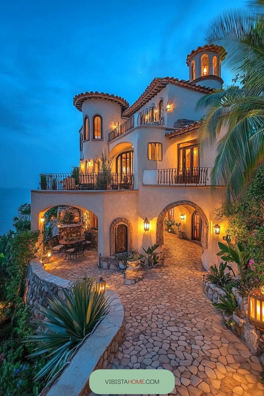 Serene Arches of a Hacienda