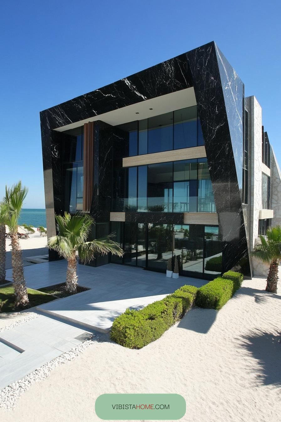 Edgy Facade, Coastal Chic Style