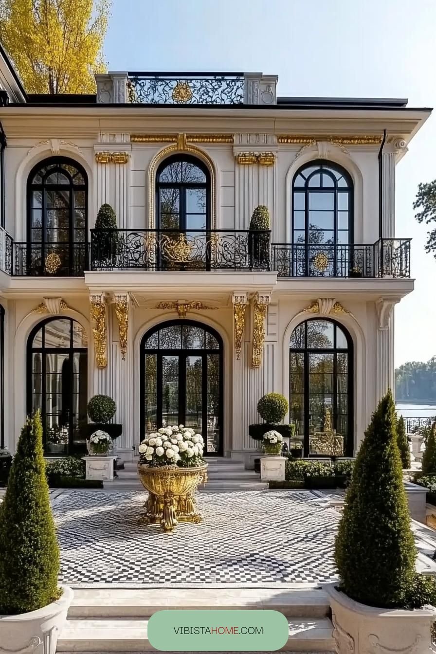 Gilded Glamour in a Regal Residence