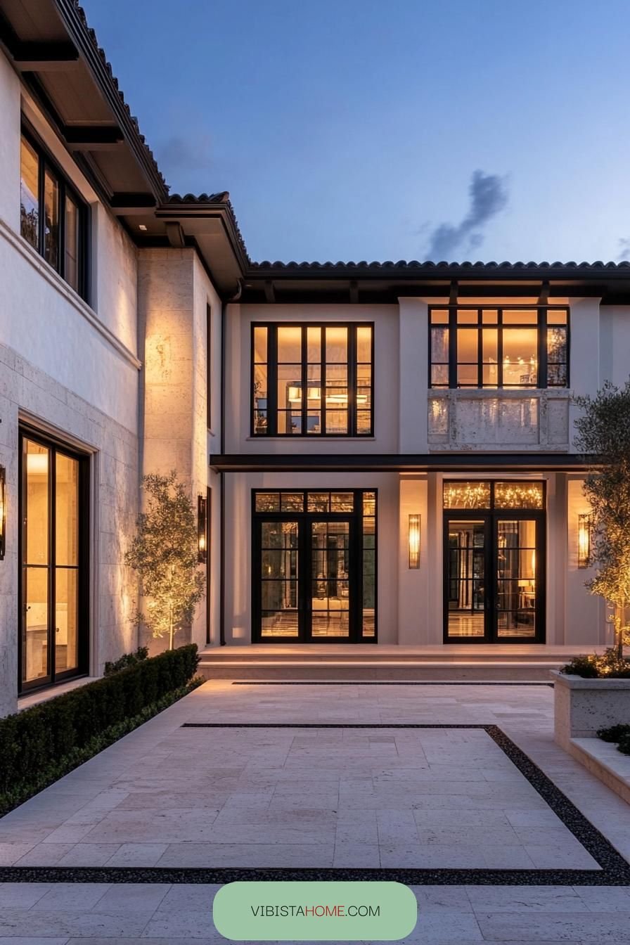 Courtyard Embrace in Twilight Sophistication