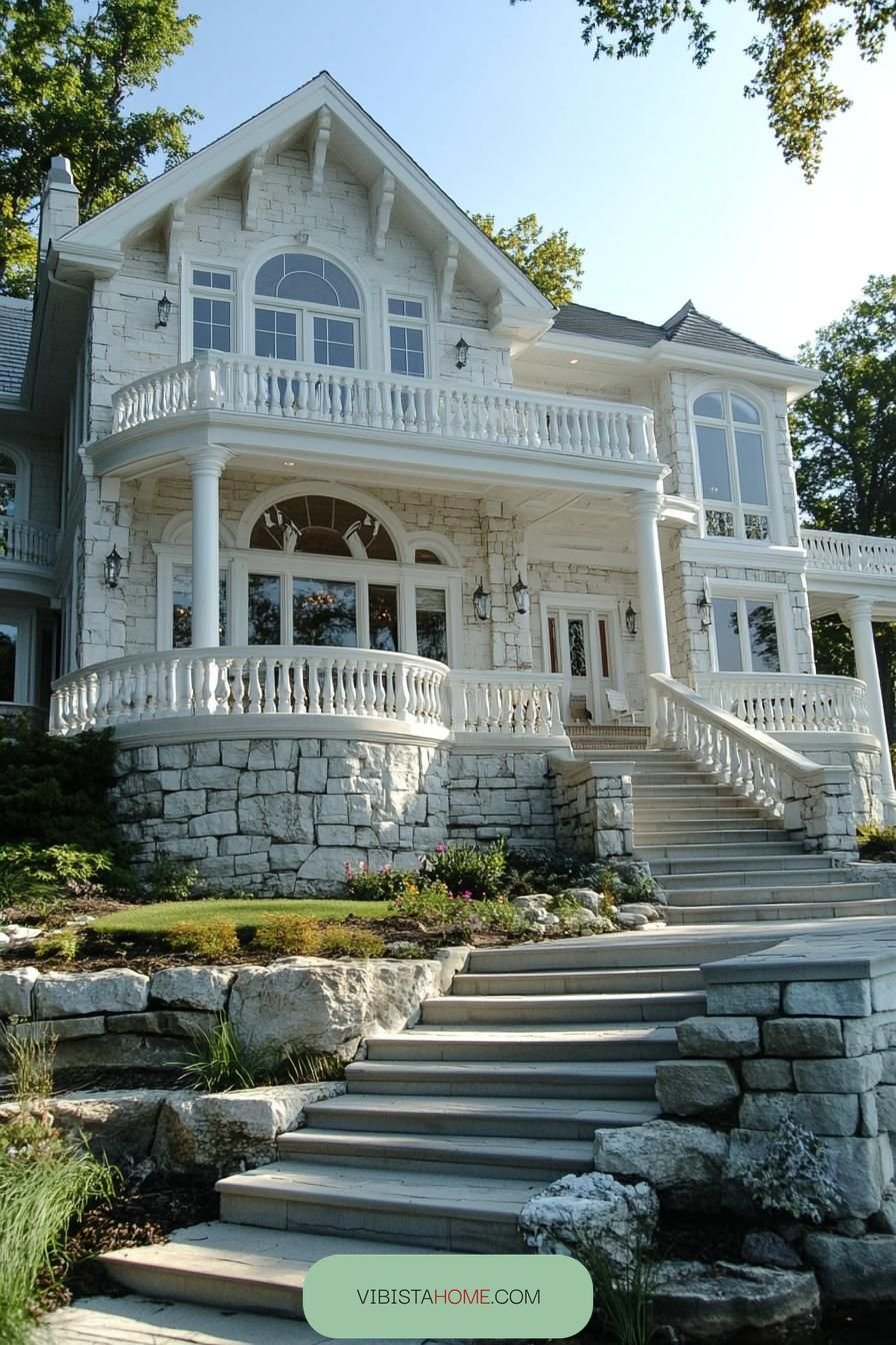 Hilltop Majesty in White Stone