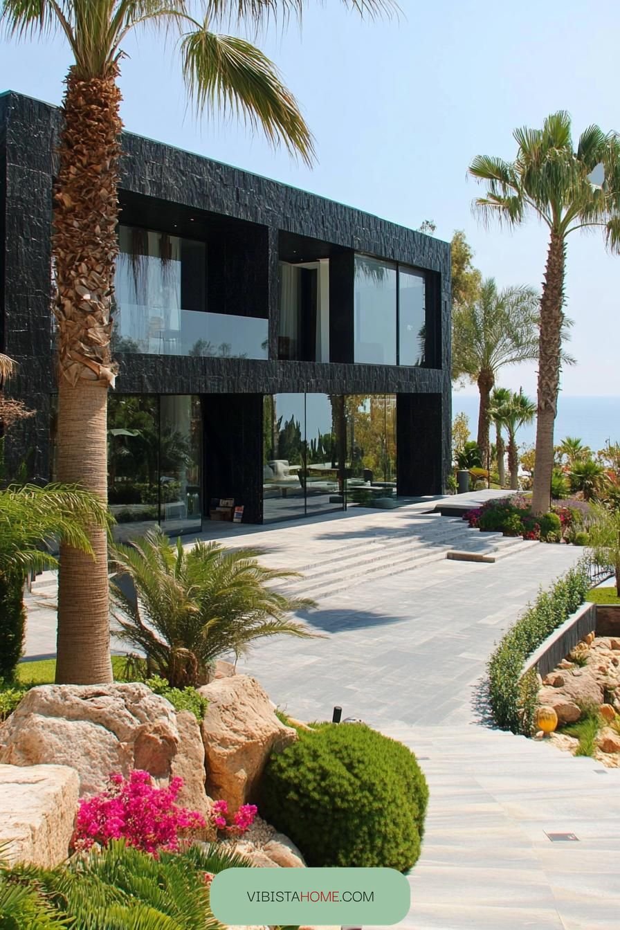 Palm Serenity and Sleek Shadows
