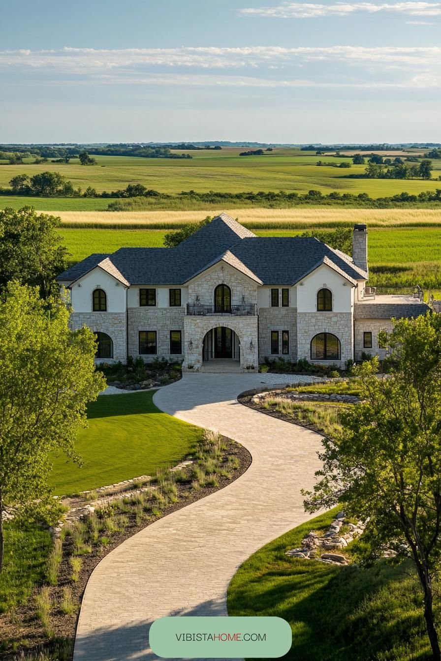 Rustic Elegance Down a Curvy Driveway