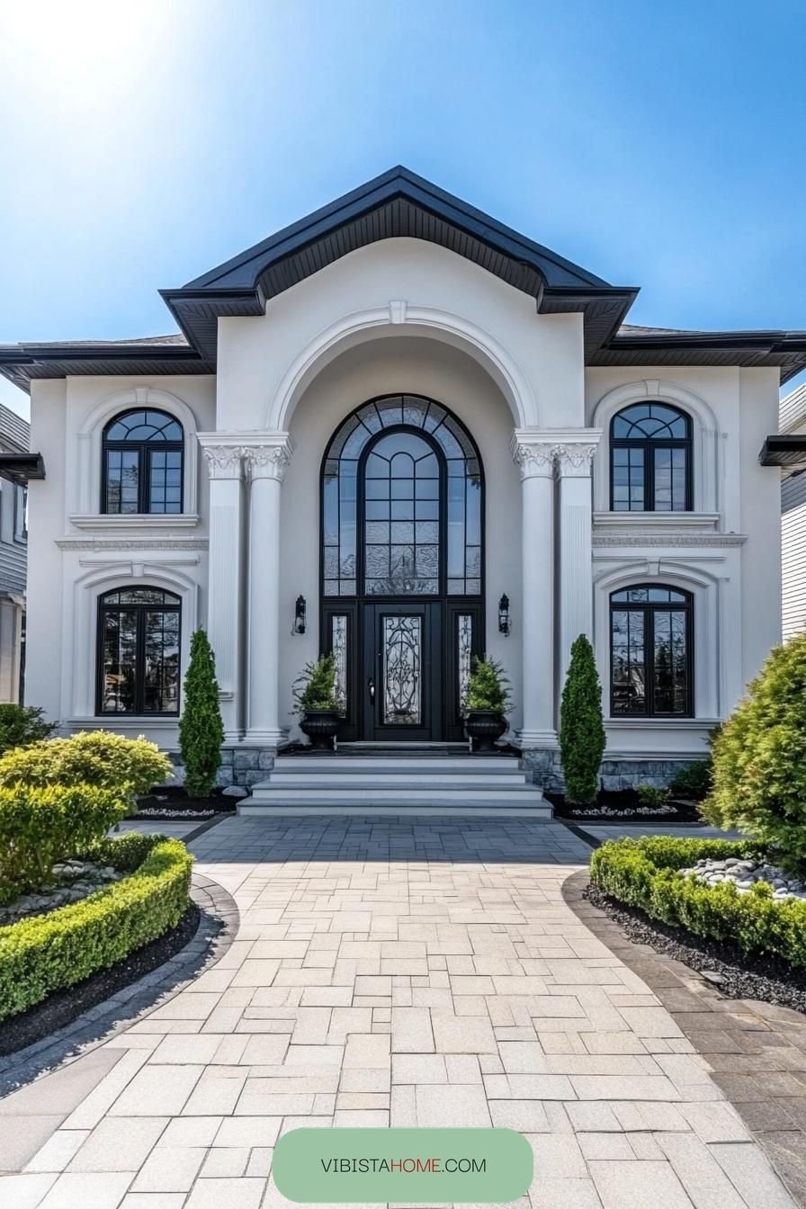 Charming Columns Frame the Grand Entrance